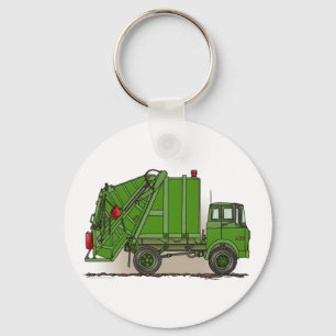 Porte-clés Garbage Truck Green Key Chain