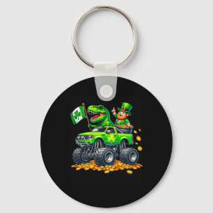 Porte-clés Garçon camion monstre T-rex Leprechaun Saint-Patri