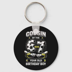 Porte-clés Garçon d'anniversaire avait 6 7 Six Sept Football