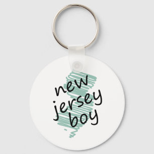Porte-clés Garçon de New Jersey sur le dessin de carte du Ne
