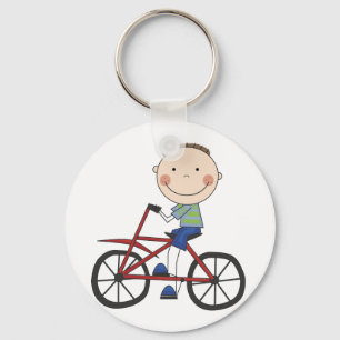 Porte-clés Garçon sur les tee-shirts et cadeaux de bicyclette