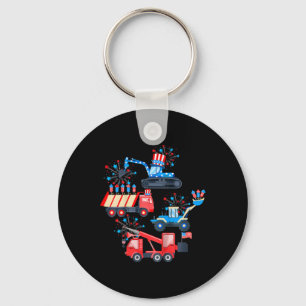 Porte-clés Garçons 4 juillet Véhicule de construction de cami