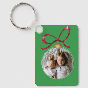 Porte-clés Garde de Noël personnalisée avec photo et texte