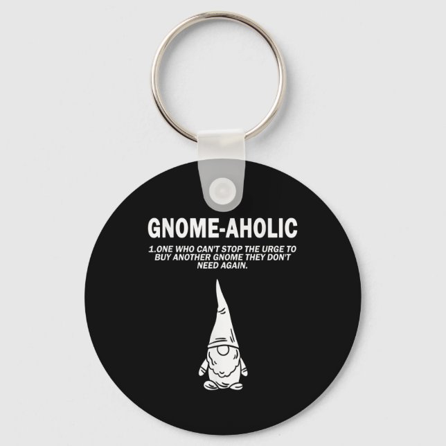 Porte-clés Garden Gnome Lover Gnome Aholic Funny Définition G (Recto)