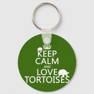Porte-clés Gardez le calme et aimez les tortues (toute