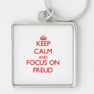 Porte-clés Gardez le calme et le foyer sur Freud