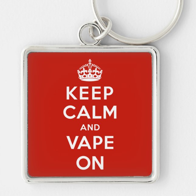 Porte-clés Gardez le calme et le Vape dessus (Devant)