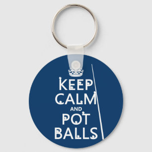 Porte-clés Gardez le calme et les boules de pot