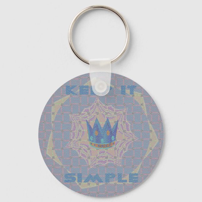 Porte-clés Gardez-le simple : Pastel Royal Clarity Motif Art (Recto)