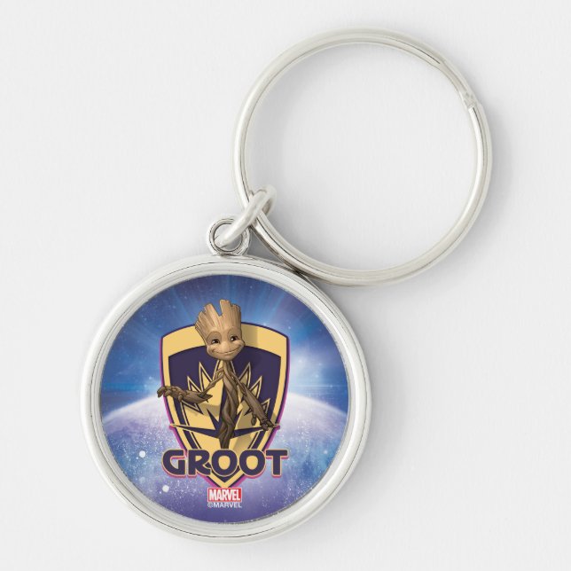 Porte-clés Gardiens de la Galaxie | Baby Groot Crest (Devant)