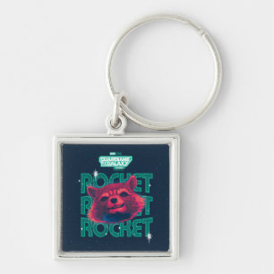 Porte-clés Gardiens de la Galaxie Graphique du visage de Rock