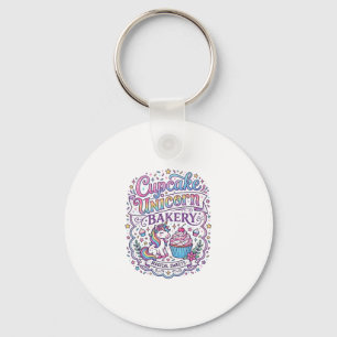 Porte-clés Gâteau Licorne Licorne Boulangerie Fond Blanc Pr