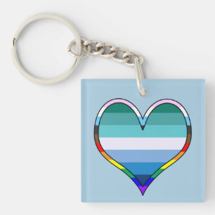 Porte-clés Gay pride Heart Keychain
