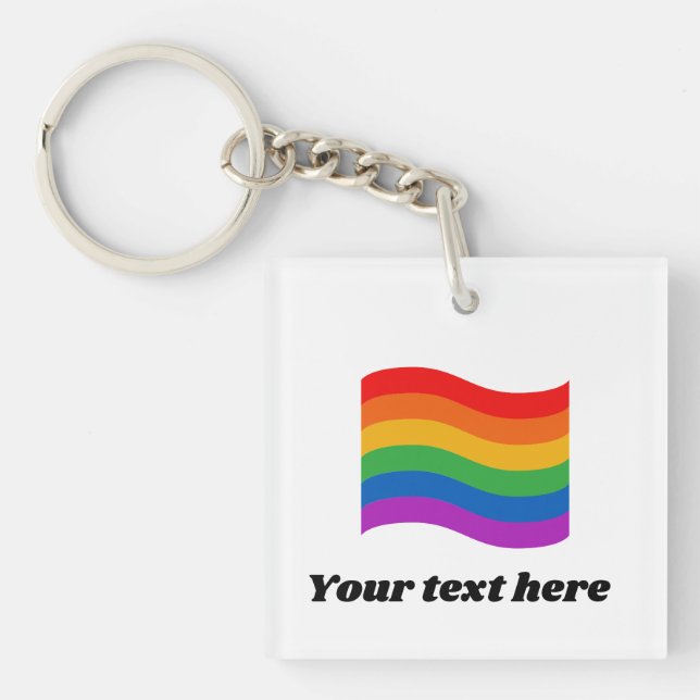 Porte-clés Gay pride Merch Arc-en-ciel drapeau LGBTQ (Devant)
