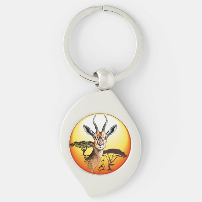 Porte-clés Gazelle Antelope africaine animal sauvage (Devant)