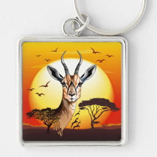 Porte-clés Gazelle Antelope africaine animal sauvage