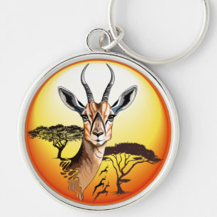 Porte-clés Gazelle Antelope africaine animal sauvage