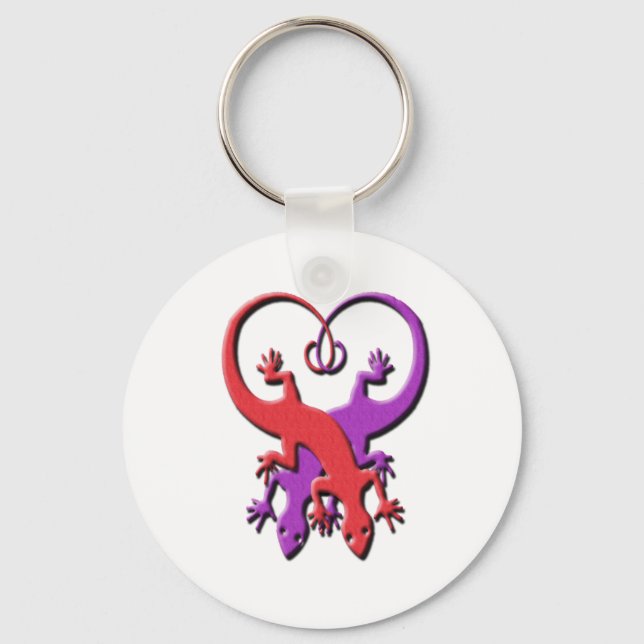 Porte-clés Gecko Heart Keychain (Recto)