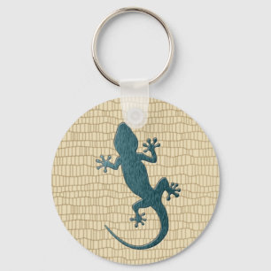 Porte-clés Gecko vert sur le reptile