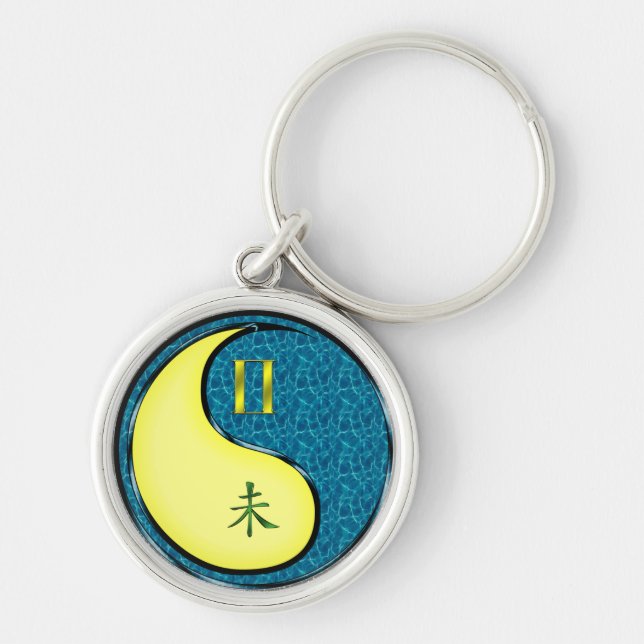 Porte-clés Gemini et chèvre d'eau (Devant)