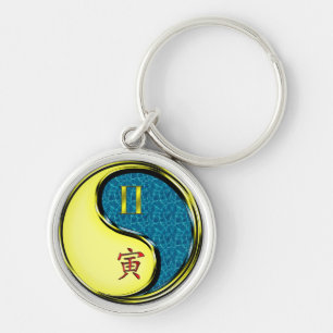 Porte-clés Gemini et tigre d'eau