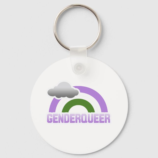PORTE-CLÉS GENDERQUEER RAINBOW (Recto)