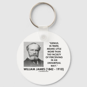 Porte-clés Génie de William James percevant une manière