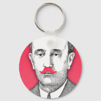 Gentleman vintage Avec Moustache rose drôle