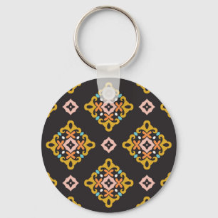 Porte-clés Géométrique Abstraite : Texture Vintage transparen