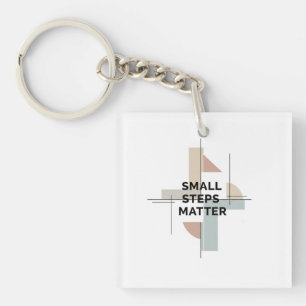 Porte-clés géométrique « Les petites étapes compte