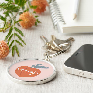 Porte-clés Georgia Peach personnaliser votre texte