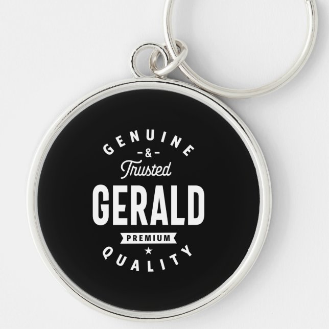 Porte-clés Gerald Nom personnalisé Anniversaire (Devant)