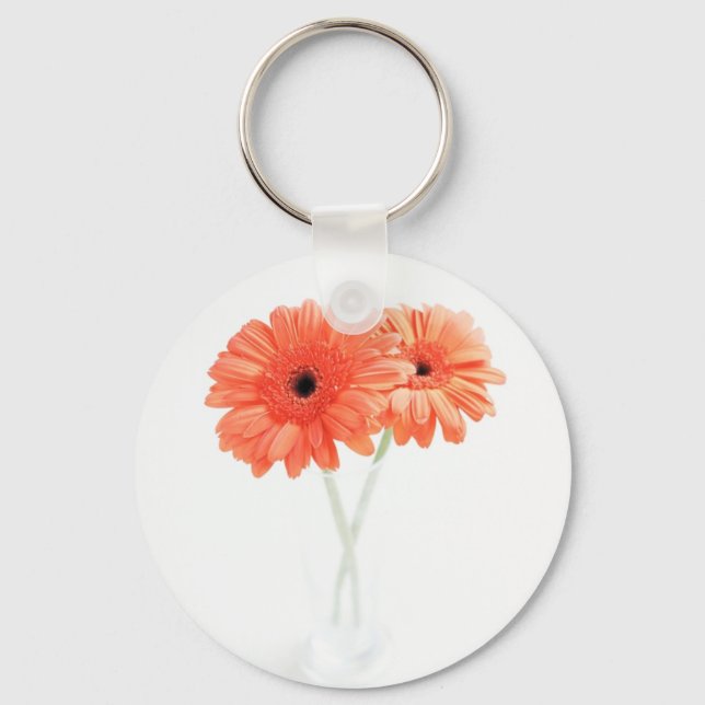 Porte-clés Gerbera Daisies, Orange (Recto)