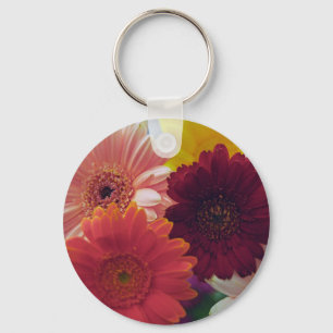 Porte-clés Gerbera Daisy Flower Colorée Porte - clé d'art pho