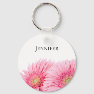 Porte-clés Gerbera Rose Daisies Élégante Photographie