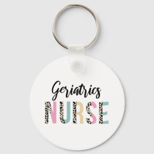 Porte-clés Geriatrics Nurse mignon Leopard Design - Drôle cad