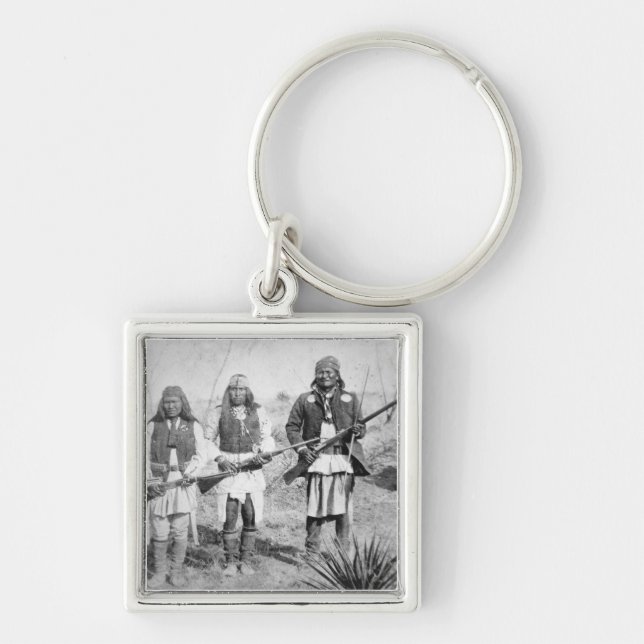 Porte-clés Geronimo et trois de ses guerriers d'Apache, 1886 (Devant)
