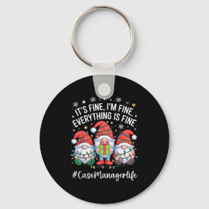 Porte-clés Gestionnaire de cas Gnome Tout va bien drôle Noël