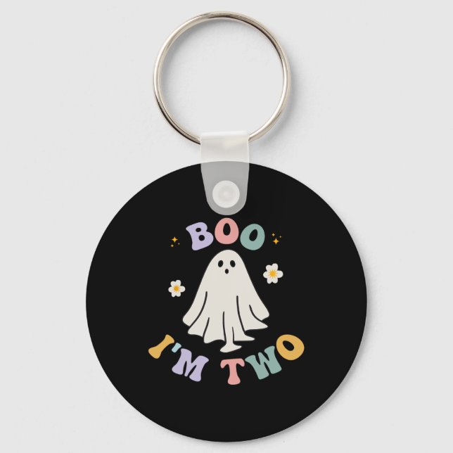 Porte-clés Ghost Boo Je suis deux ans 2e anniversaire Enfants (Recto)