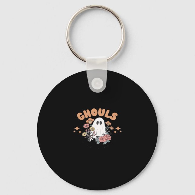 Porte-clés Ghouls veut juste s'amuser Halloween Art Sloth Des (Recto)