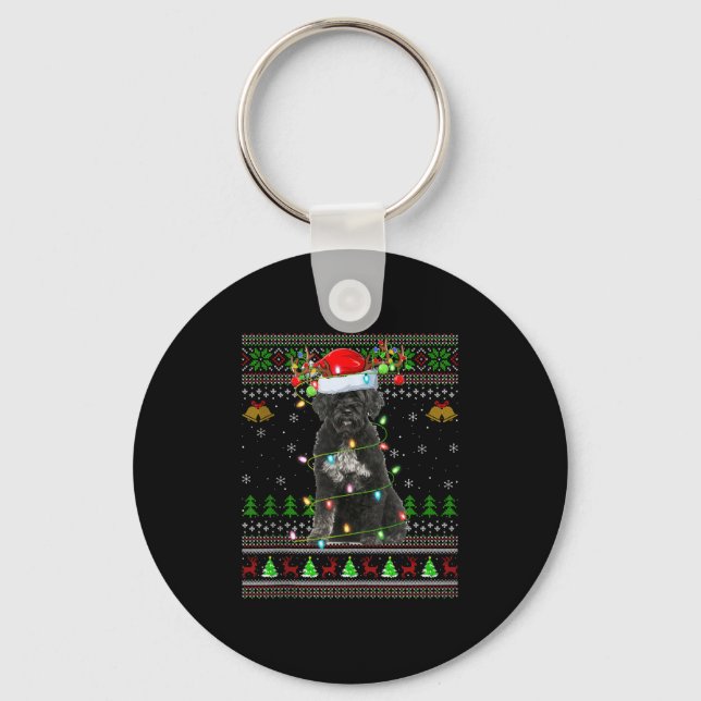 Porte-clés Giant Schnauzer Dog Ugly Christmas Sweaters Holida (Recto)