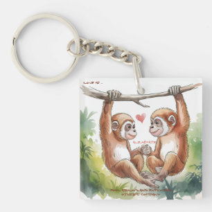 Porte-clés Gibbon Valentines