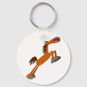Porte-clés Giddyup, Horsey! Cartoon Horse Keychain