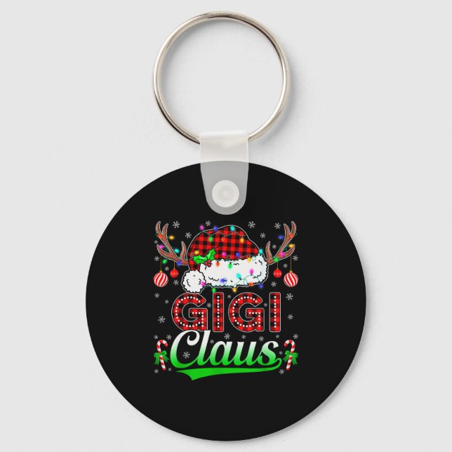 Porte-clés Gigi Claus Christmas Lights Matching Family Xmas P (Recto)