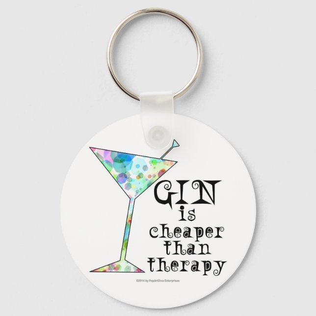 Porte-clés GIN est moins cher que la thérapie (Recto)