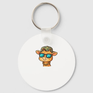 Porte-clés Girafe Cool � Vêtements de rue drôles Cartoon Anim