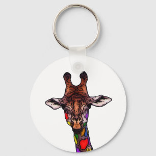 Porte-clés Girafe Keychain d'arc-en-ciel