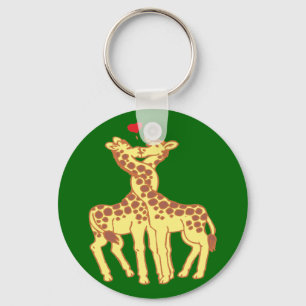 Porte-clés Girafes amoureux