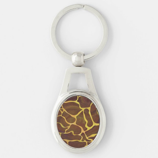 Porte-clés Giraffe Brown et jaune (Devant)