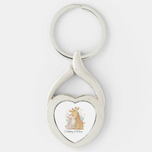 Porte-clés Giraffe personnalisée Love Metal Porte - clé